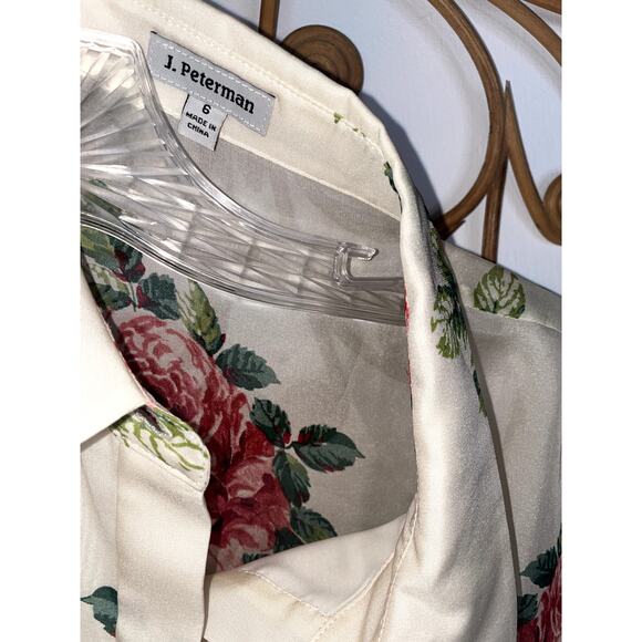 J. Peterman New Era English Blouse ivory, pink 6 - Picture 4 of 8